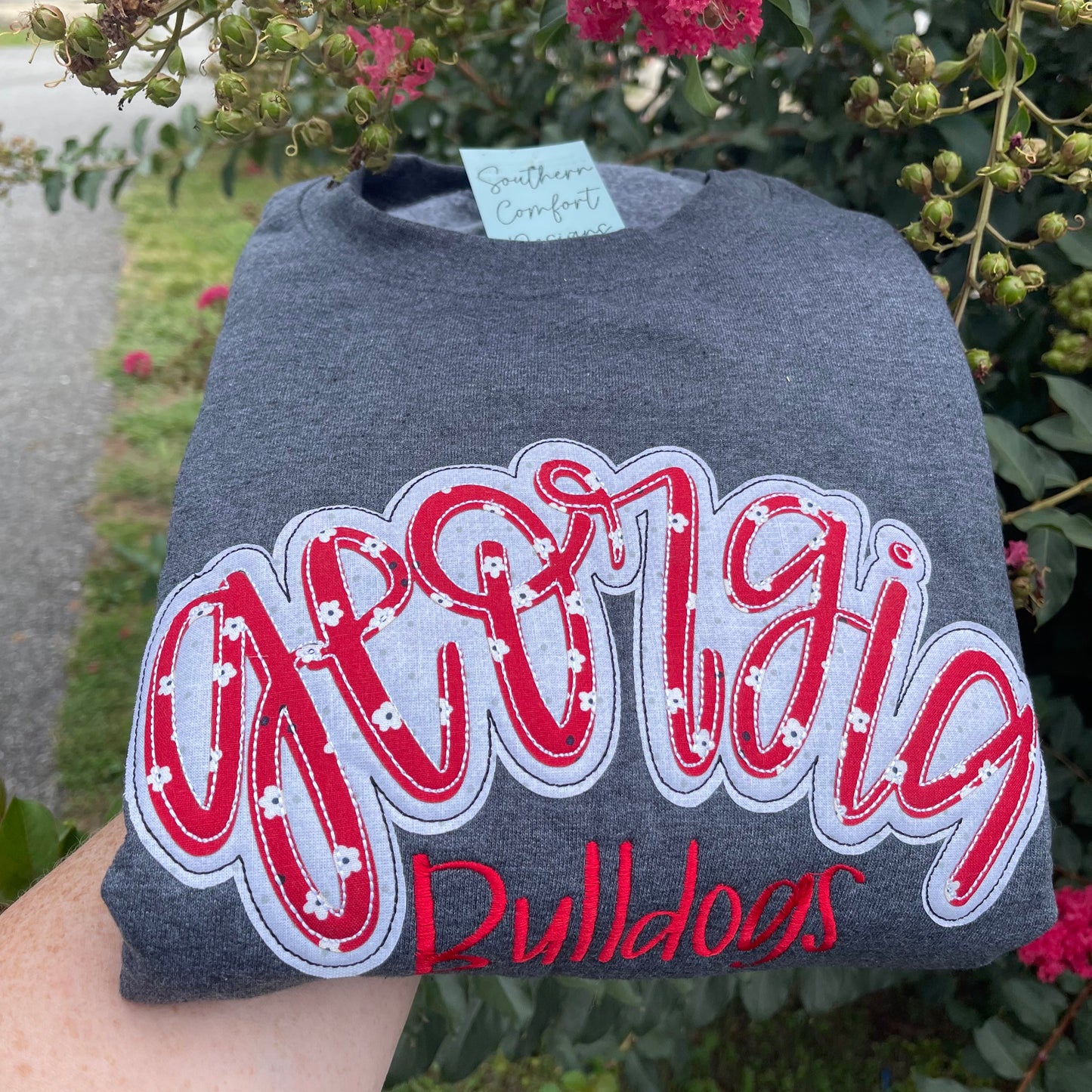 Georgia Bulldogs Double Applique Sweatshirt
