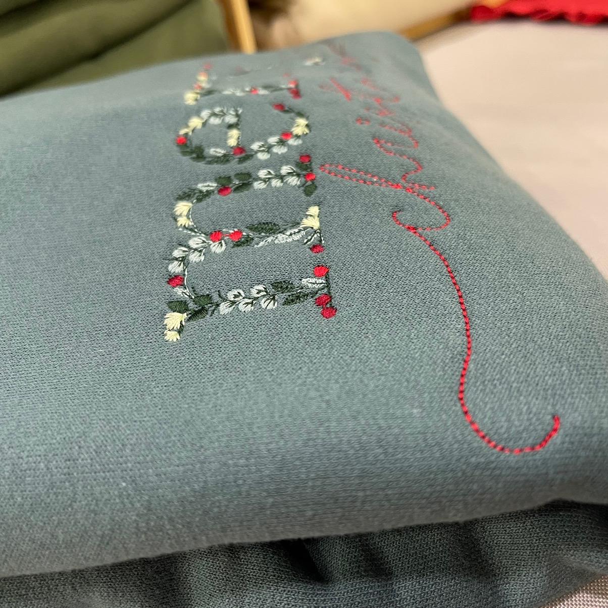 Floral Merry Christmas Sweatshirt