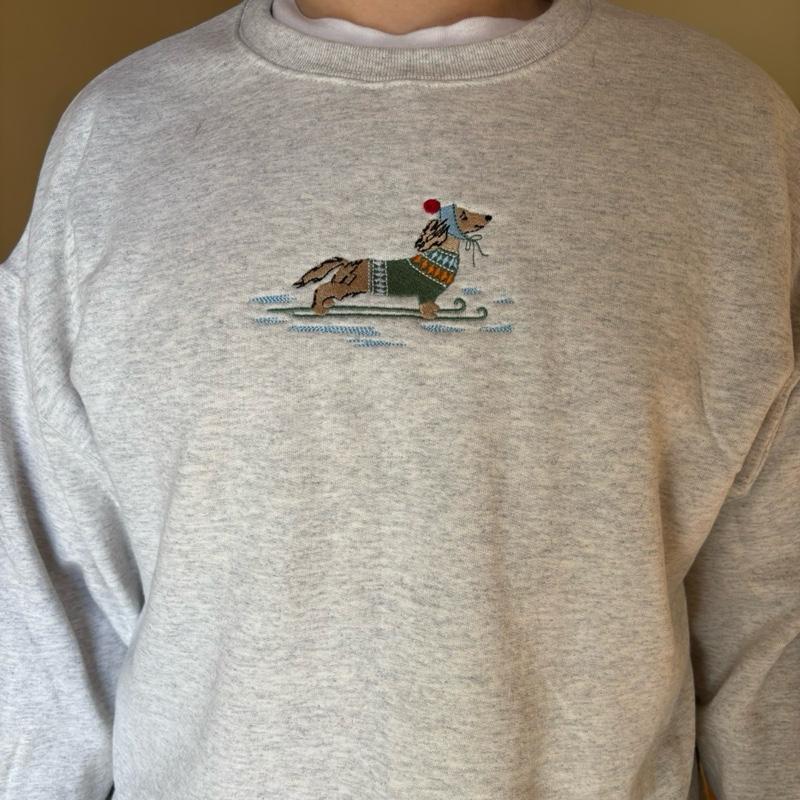 Dachshund Through the Snow Holiday Sweatshirt