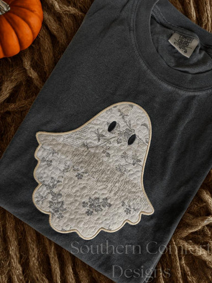 Ghost Quilted Look Vintage Patchwork Tshirt