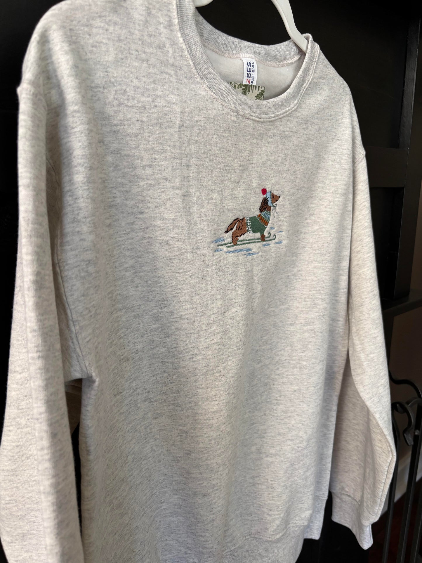 Dachshund Through the Snow Holiday Sweatshirt