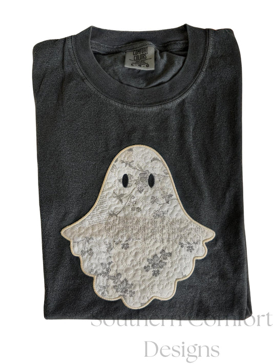Ghost Quilted Look Vintage Patchwork Tshirt