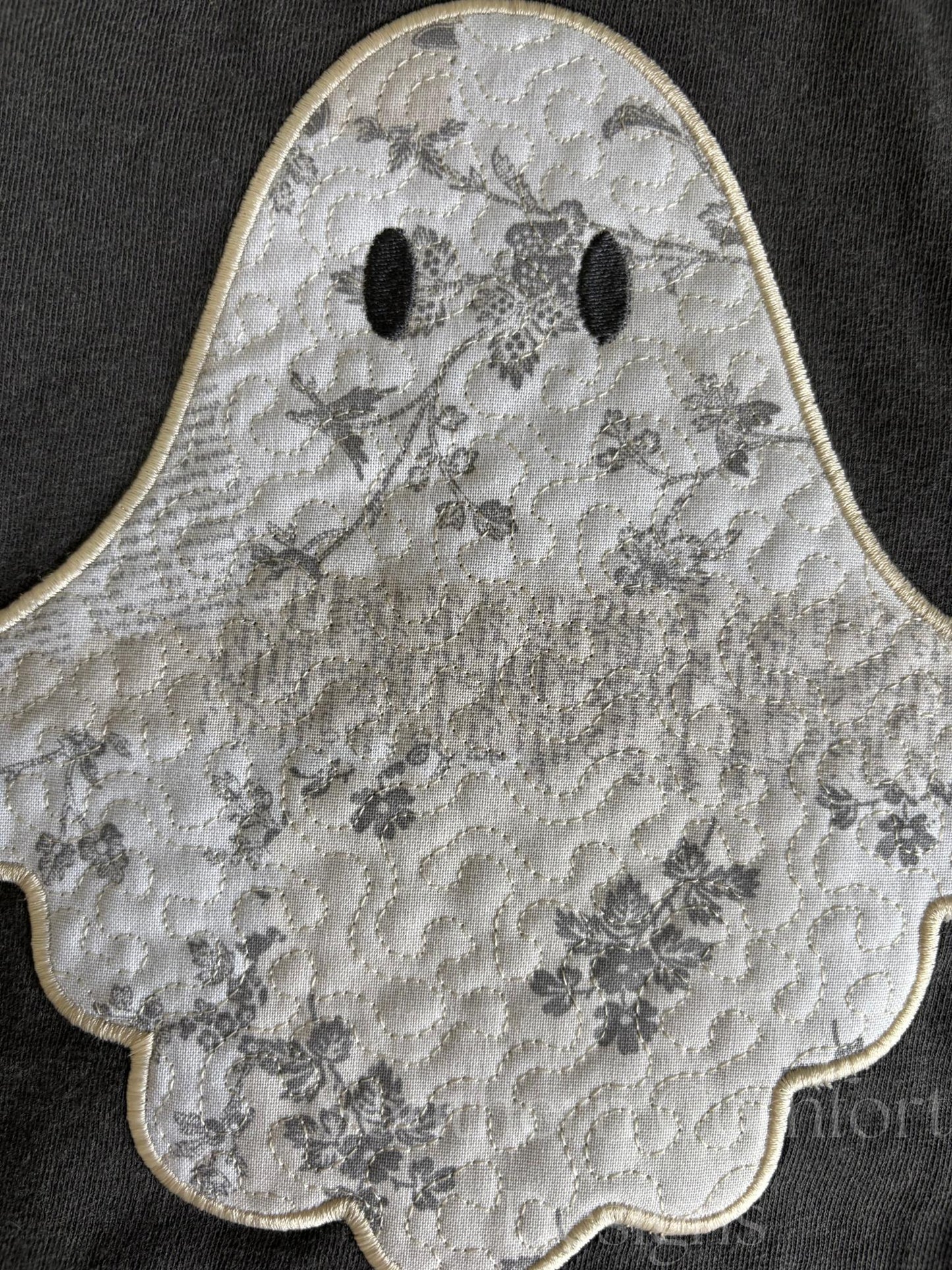 Ghost Quilted Look Vintage Patchwork Tshirt