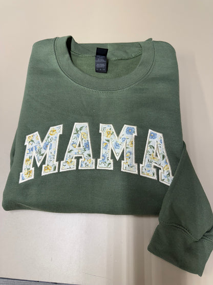 Mama Applique Crewneck Sweatshirt