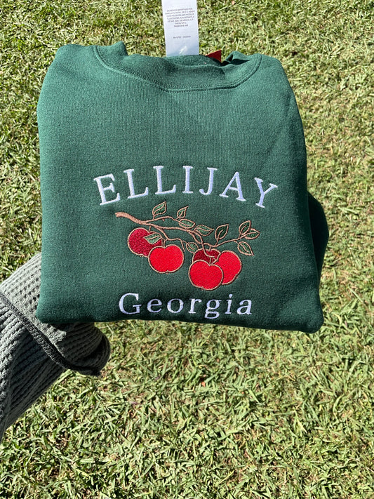 Ellijay Georgia Embroidered Crewneck