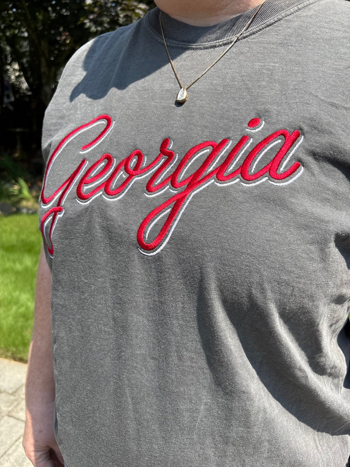 Georgia Script Embroidered Tee