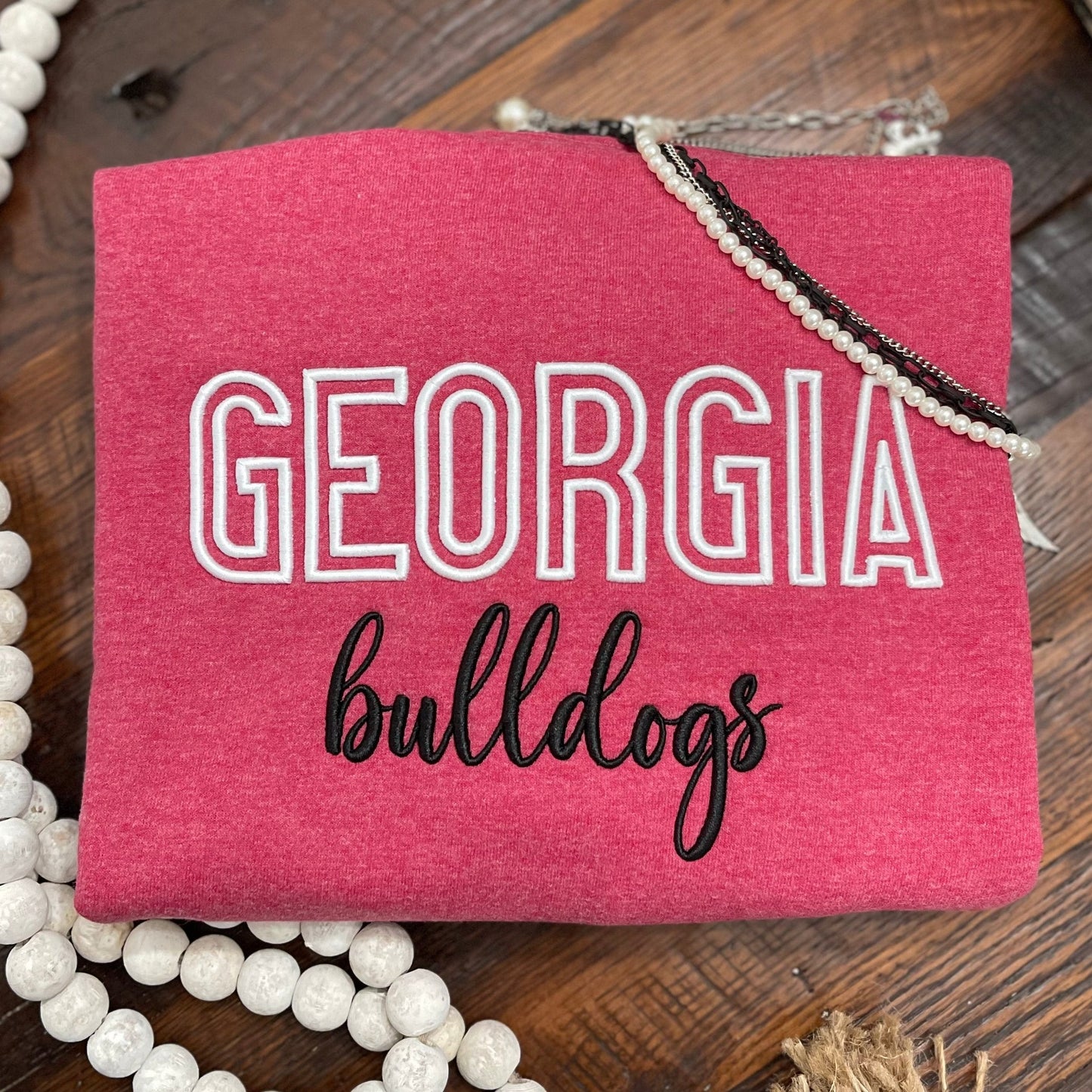 Georgia Bulldogs Puff Crewneck