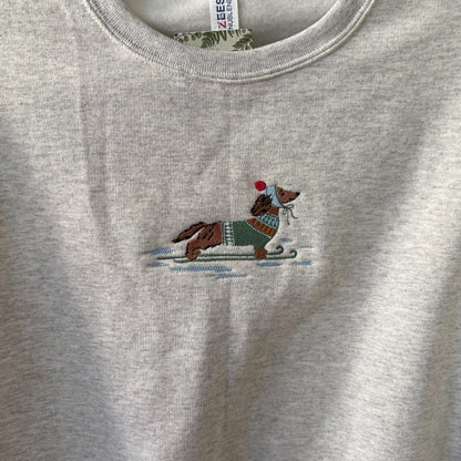 Dachshund Through the Snow Holiday Sweatshirt