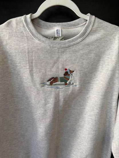 Dachshund Through the Snow Holiday Sweatshirt